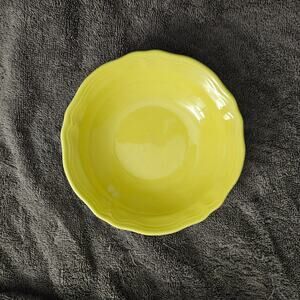 Federalist Ironstone Butternut Yellow Bowl 7" Scalloped Rim Vintage Japan